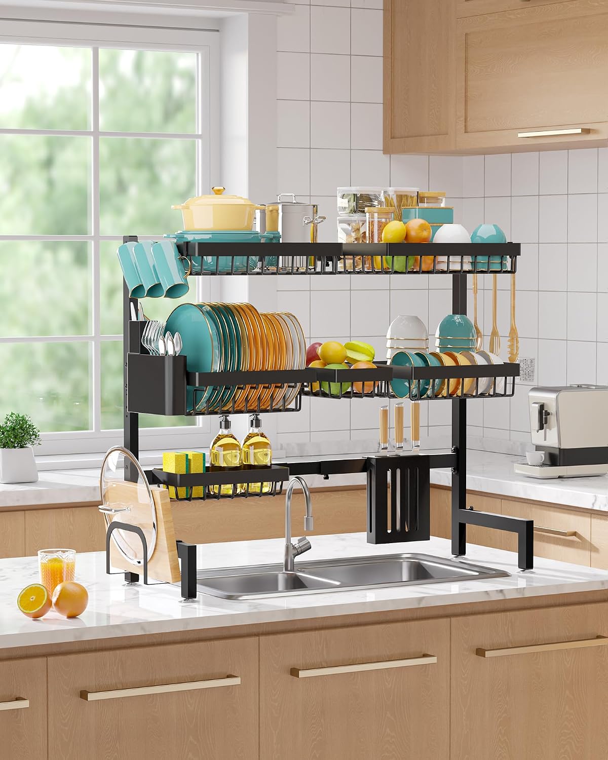 Sakugi Stainless Steel Dish Drainer – Less-Is-More Countertop Solution for Minimalist Kitchens, Rust-Free