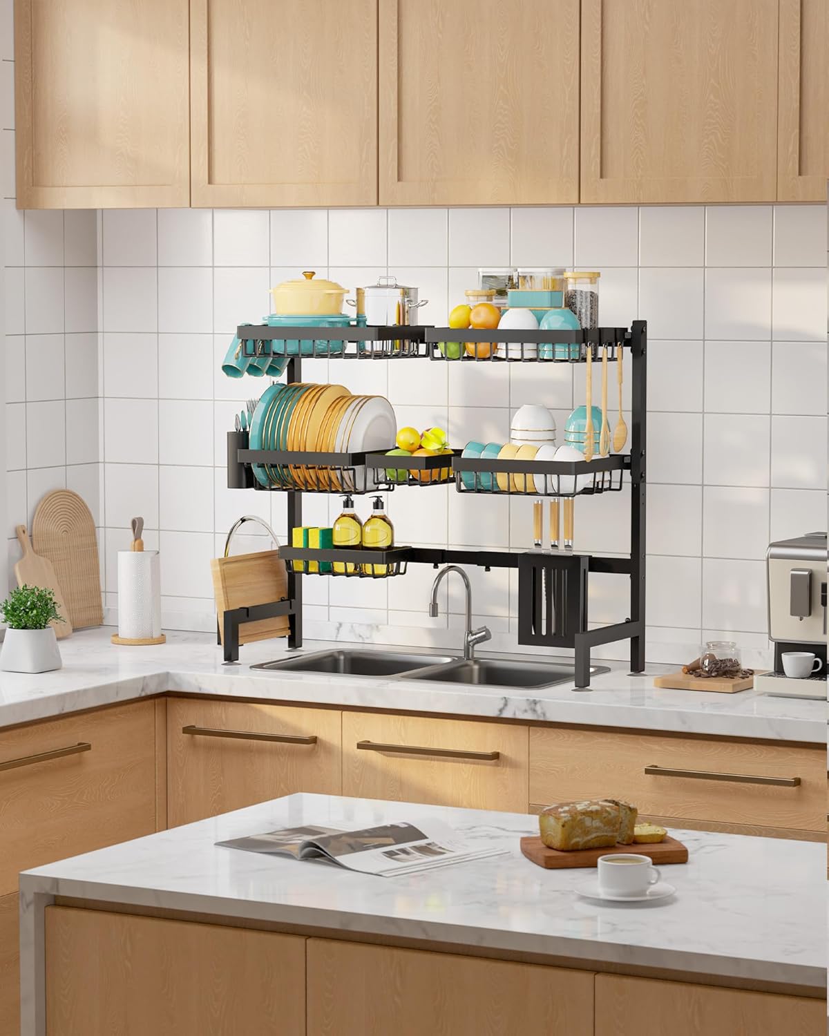 Sakugi Stainless Steel Dish Drainer – Less-Is-More Countertop Solution for Minimalist Kitchens, Rust-Free