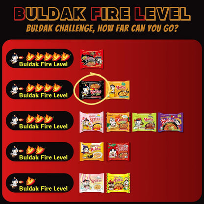 Samyang Buldak Korean Spicy Ramen – Get Well Soon and College Care Package for Students, Halal Certified 5 Pack
