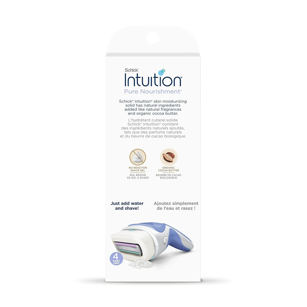 Schick Intuition Pure Nourishment Razor – Capsule Bathroom Upgrade, One Tool for Lather, Shave, and Moisture
