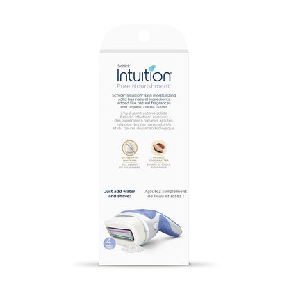 Schick Intuition Pure Nourishment Razor – Capsule Bathroom Upgrade, One Tool for Lather, Shave, and Moisture