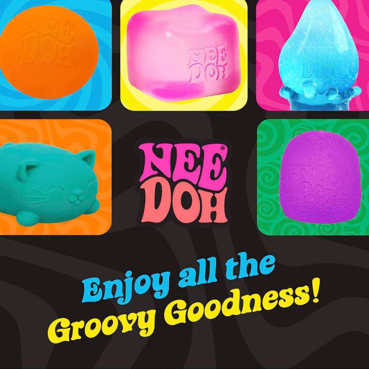 Schylling NeeDoh Nice Cube Glow - Non-Toxic, Tear-Resistant Sensory Fidget That Stays in One Piece During Play