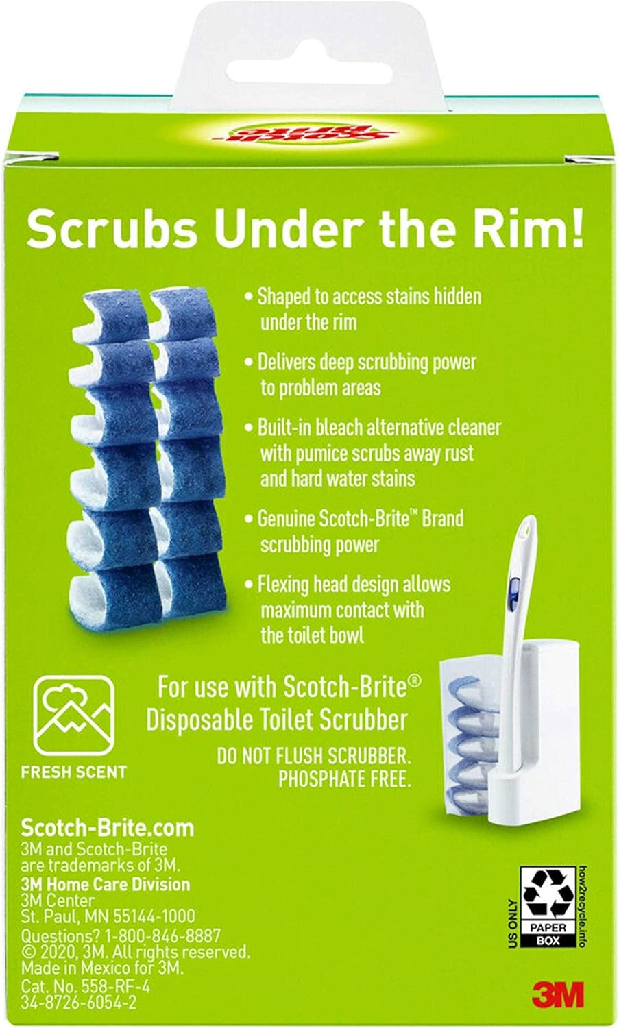 Scotch-Brite Disposable Toilet Scrubber Refills – Intentional Home Cleaning System in Neutral Bathroom Tones