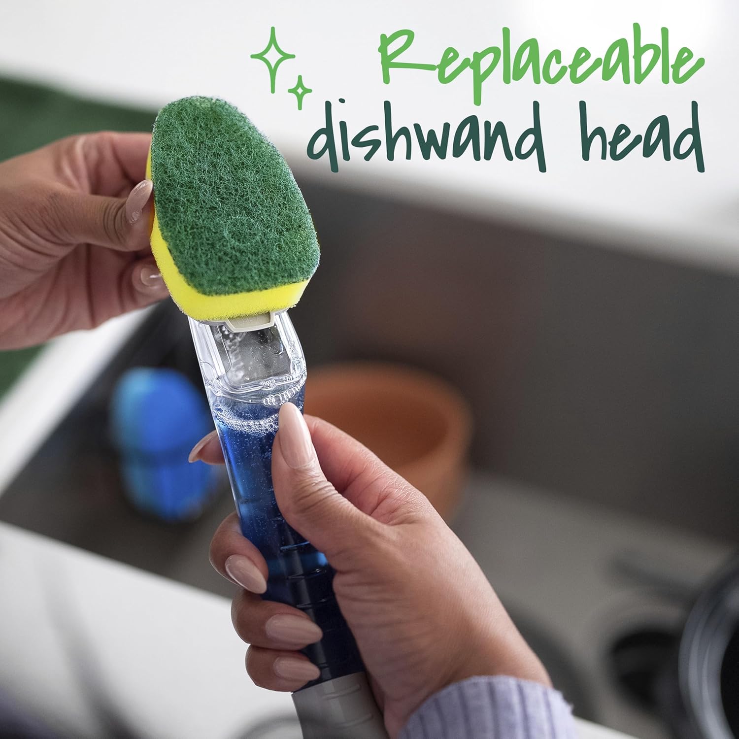 Scotch-Brite Heavy Duty Dishwand Refills – High-Volume Refill Pack for Studio Living, 10 Heads to Eliminate Reorders