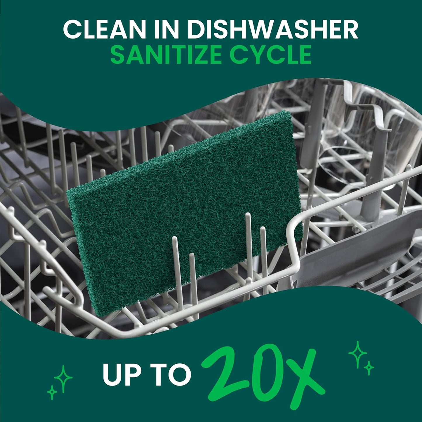Scotch-Brite Heavy Duty Scouring Pad 8 Pack – One Pad, Every Surface, Less Clutter Under the Sink