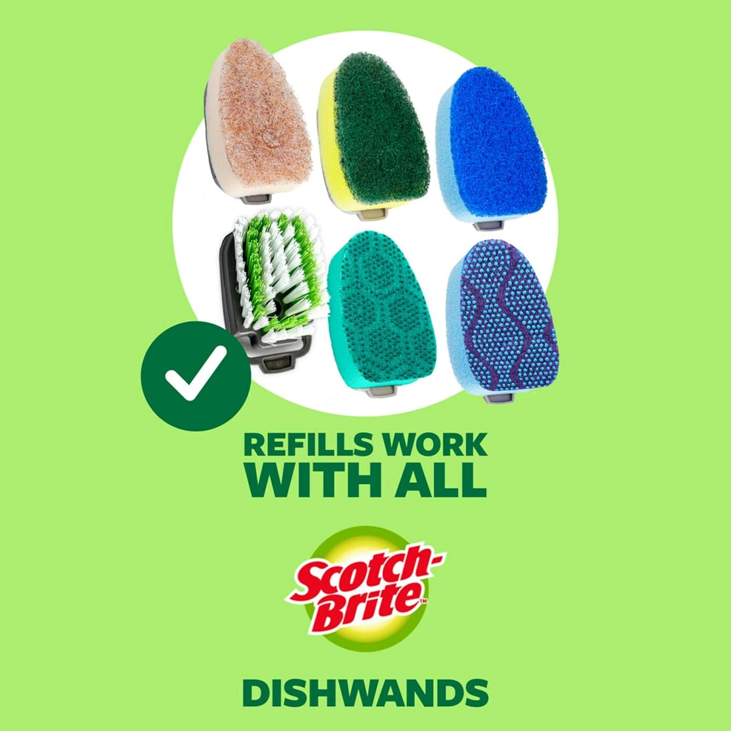 Scotch-Brite Non-Scratch Dishwand – Upright-Standing Cleaner for Modern Minimalist Sinks