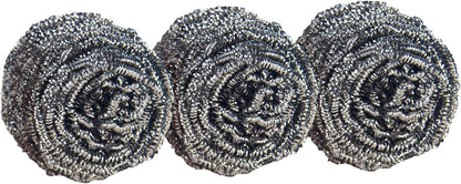 Scotch-Brite Reusable Scrub Pads for Stocking Up and Streamlining Cleanup, Long-Lasting Metal Scourers for Tight Schedules 3 Pack