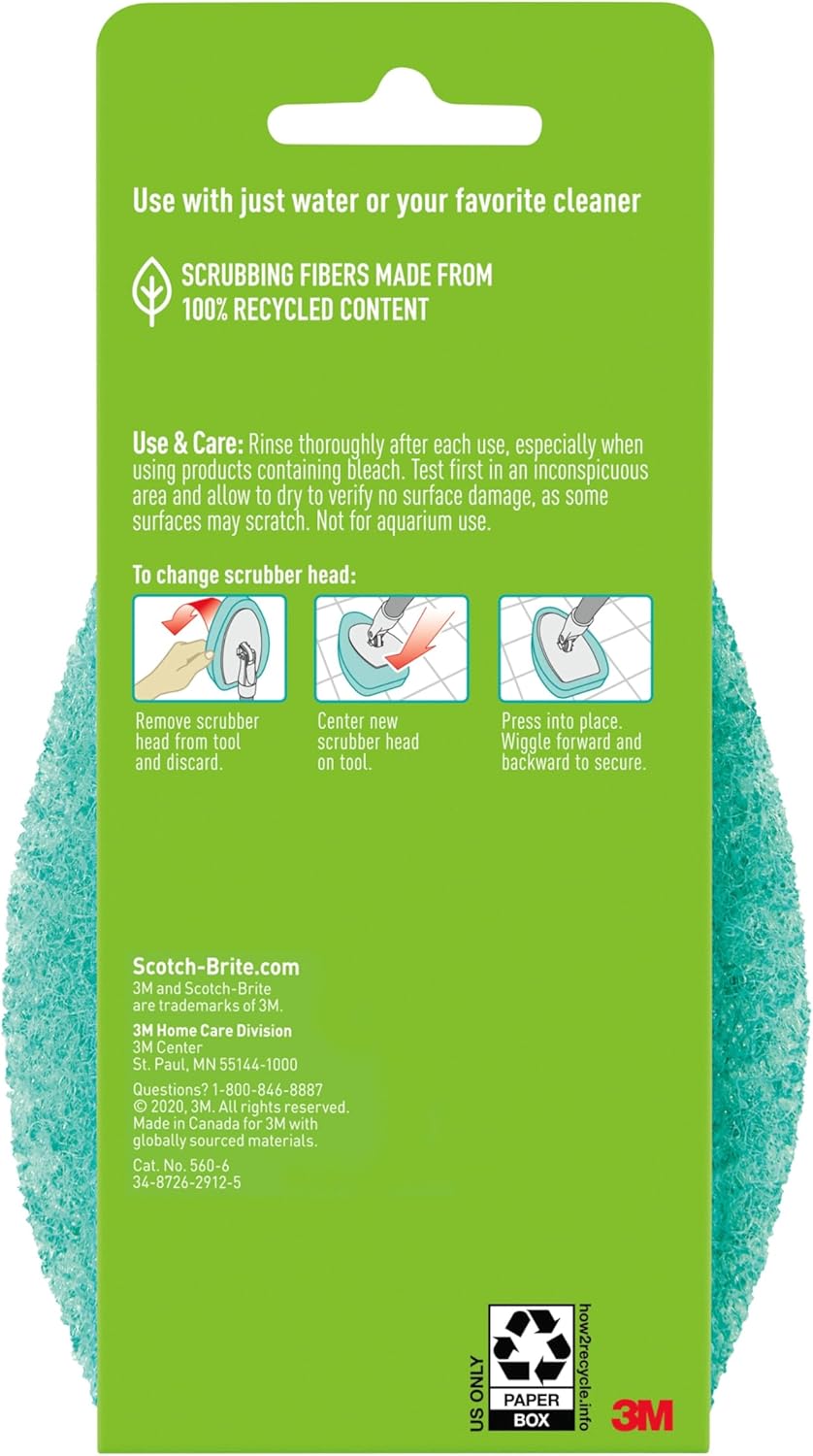 Scotch-Brite Tub & Tile Scrubber Refill Pads – Gentle Bathroom Cleaning Refills Perfect for Busy Parents