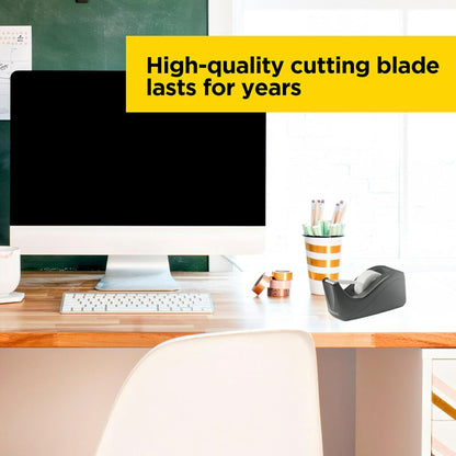 Scotch Desktop Tape Dispenser for Home Office and Study Nook, One-Handed Sealing for Daily Mail and Documents