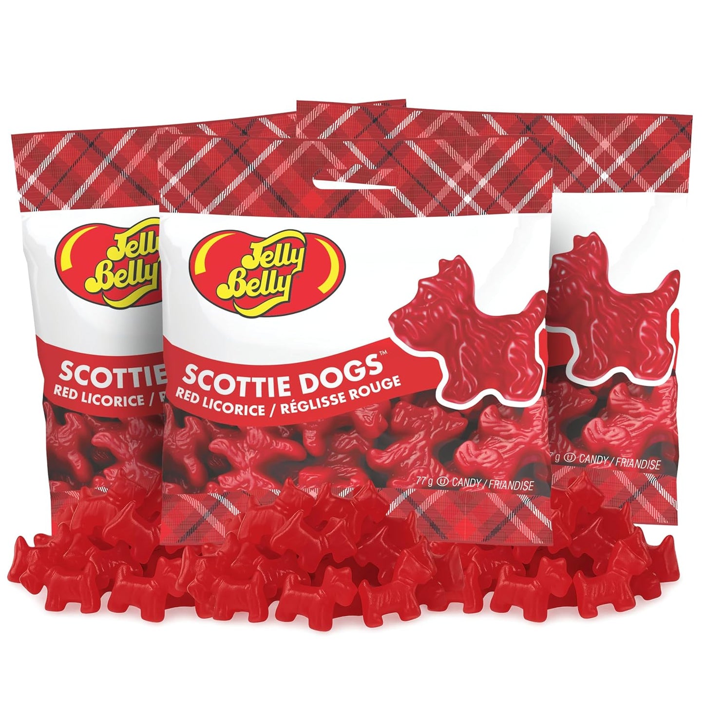 scottie dog novelty shape molded from red licorice