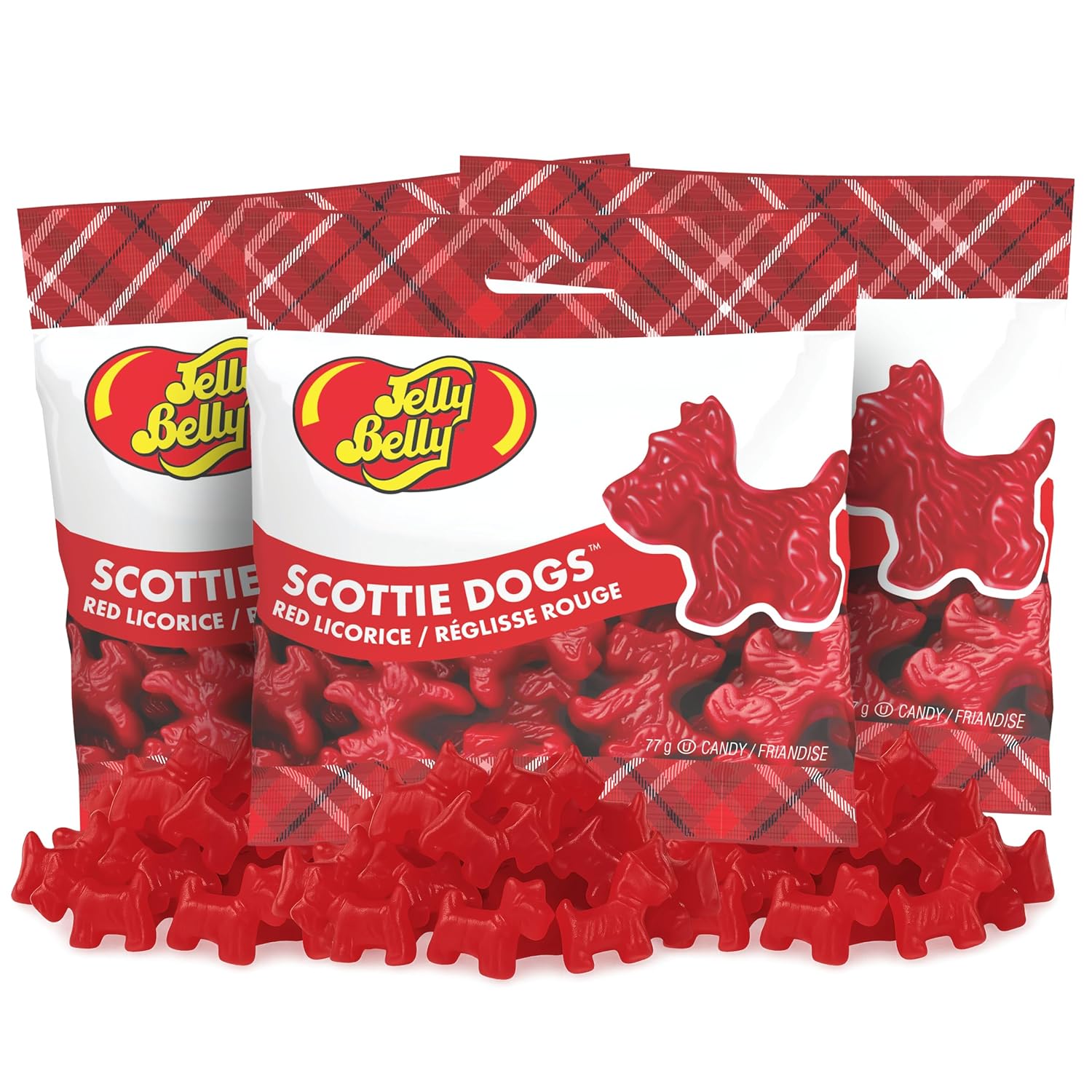 scottie dog novelty shape molded from red licorice