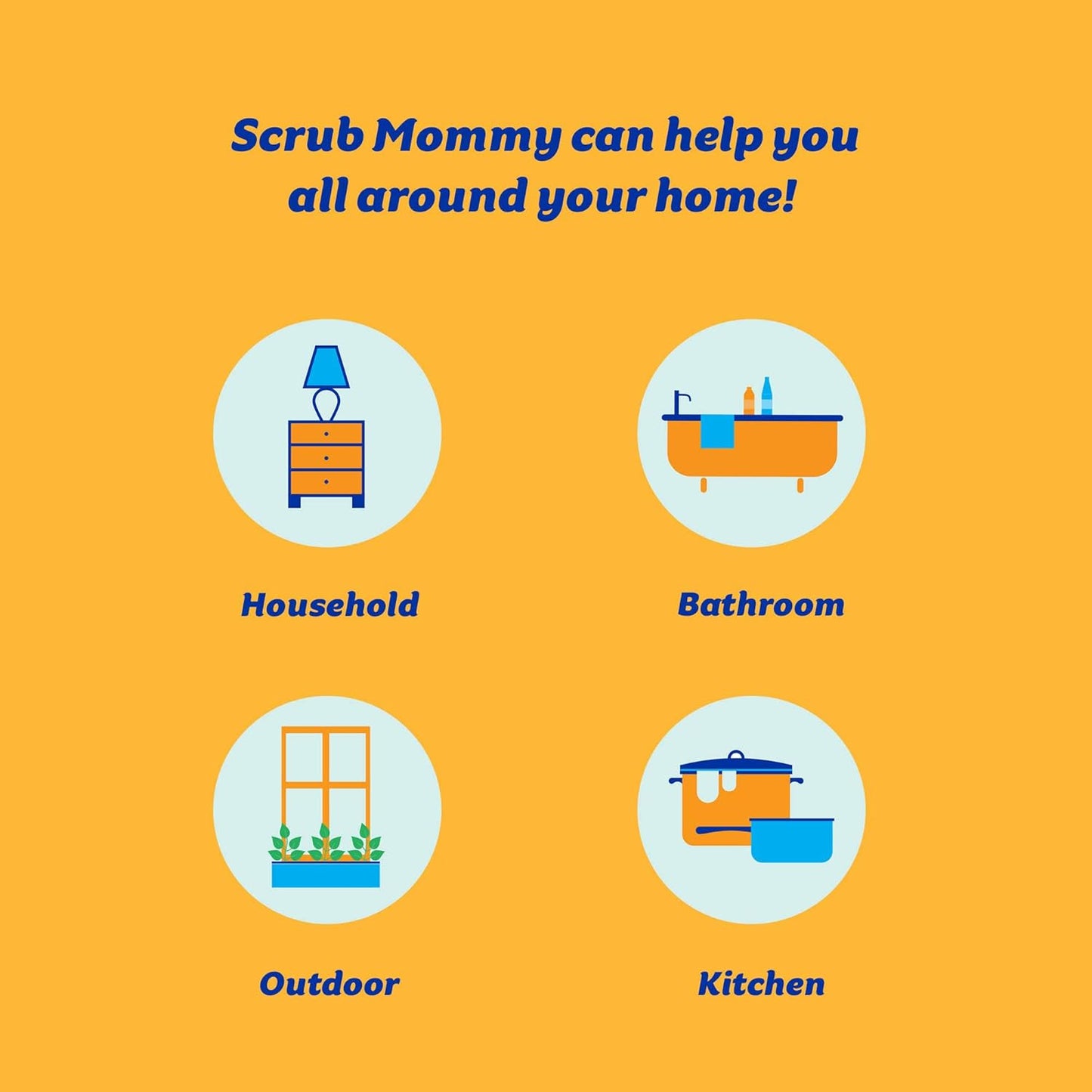 Scrub Daddy Scrub Mommy – Odor-Resistant Sponge Stays Hygienic for 8 Weeks, Family Safe Kitchen