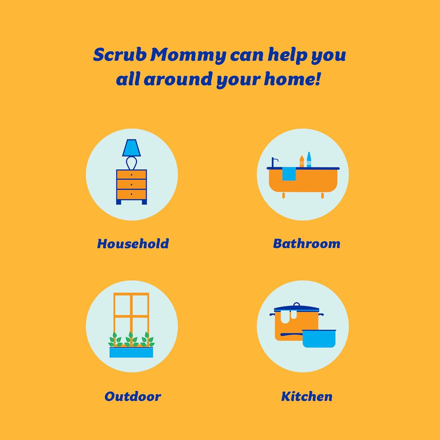 Scrub Daddy Scrub Mommy – Odor-Resistant Sponge Stays Hygienic for 8 Weeks, Family Safe Kitchen