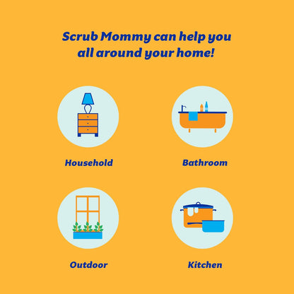 Scrub Daddy Scrub Mommy – Odor-Resistant Sponge Stays Hygienic for 8 Weeks, Family Safe Kitchen