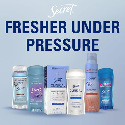 Secret Fresh Clear Gel Deodorant for Women – Gym Bag Essential for Back-to-Back Workouts