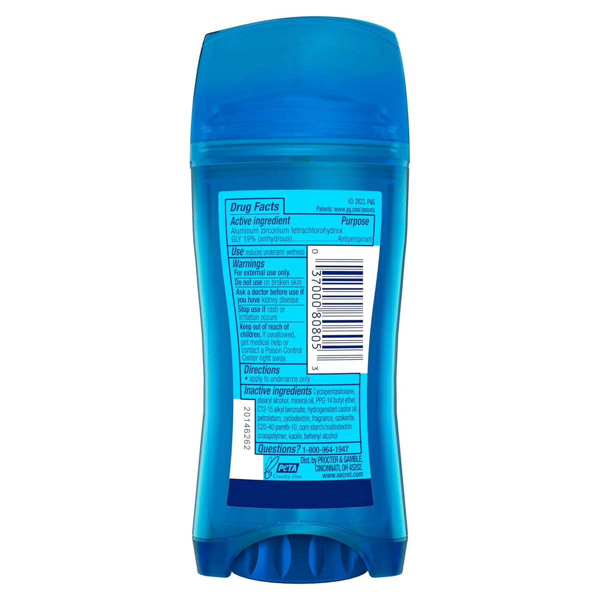 Secret Outlast Completely Clean Deodorant – 72hr Freshness for Mindful Morning Wellness Routine, 2.6 oz
