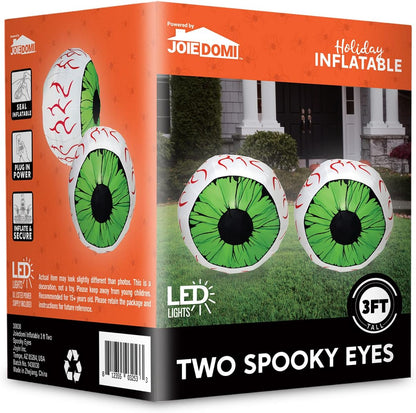 Joiedomi 3 Ft LED Halloween Inflatable Eye Decor for Spooky Holiday Gift and Seasonal Party Present