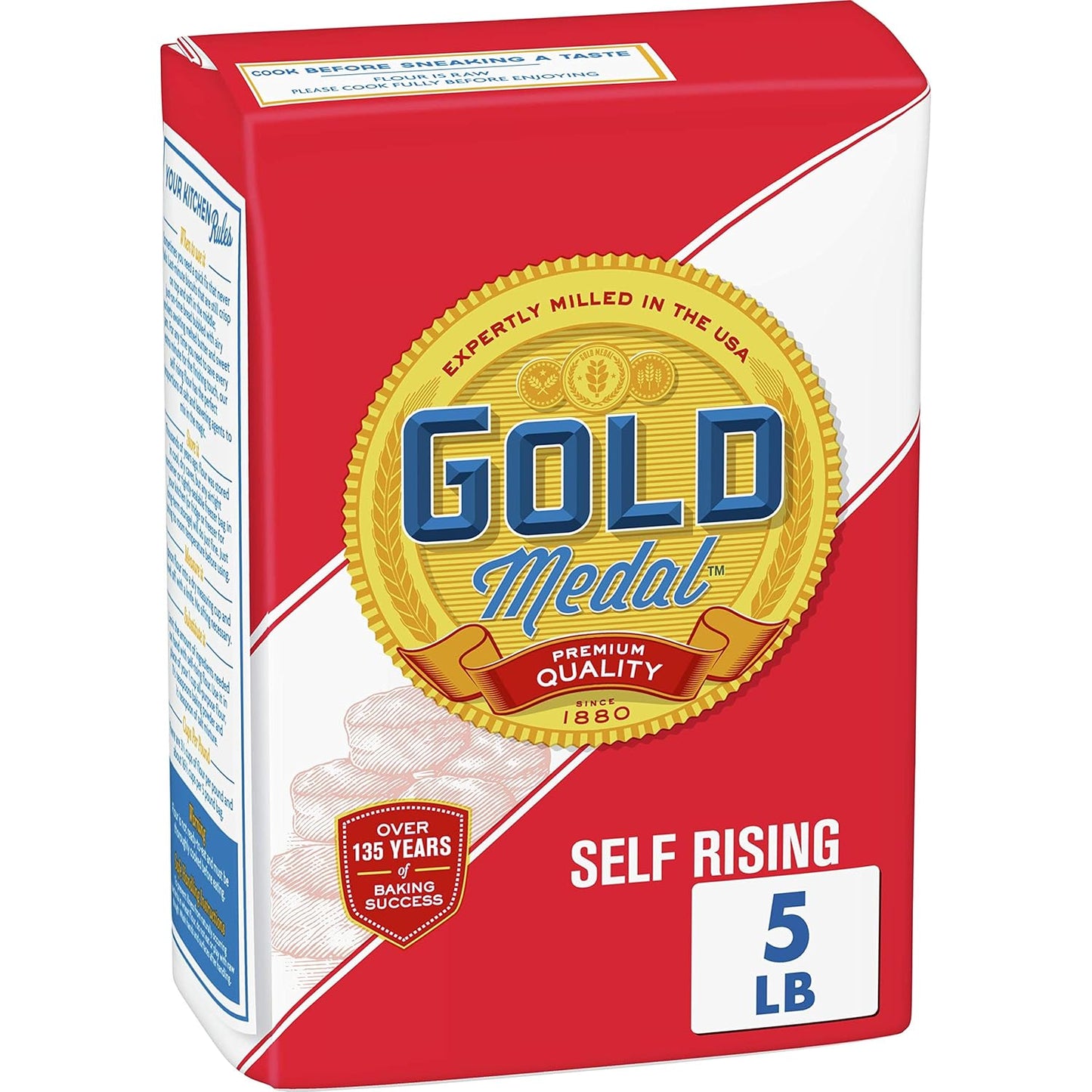 self-rising formulation with salt and leavening agents already blended in