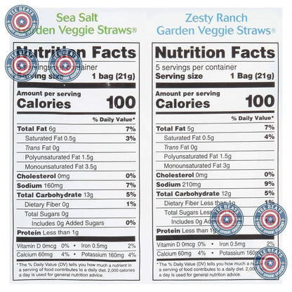 Sensible Portions Veggie Straws – Gym Bag Snack for Health-Conscious Eaters, Gluten-Free Veggie Straws