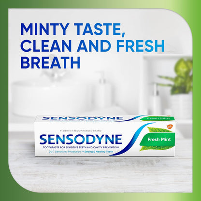 Sensodyde Fresh Mint Toothpaste for Sensitive Teeth – Helpful Gift for Parents and Older Adults Who Value Trusted Oral Care, Pack of 2
