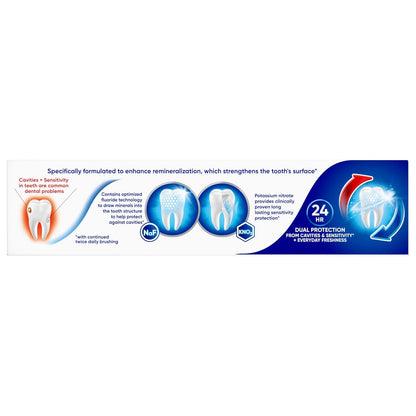 Sensodyne Cavity + Sensitivity Toothpaste – Restorative Brushing Routine After Acidic Drinks, Home Bathroom Wellness Essential