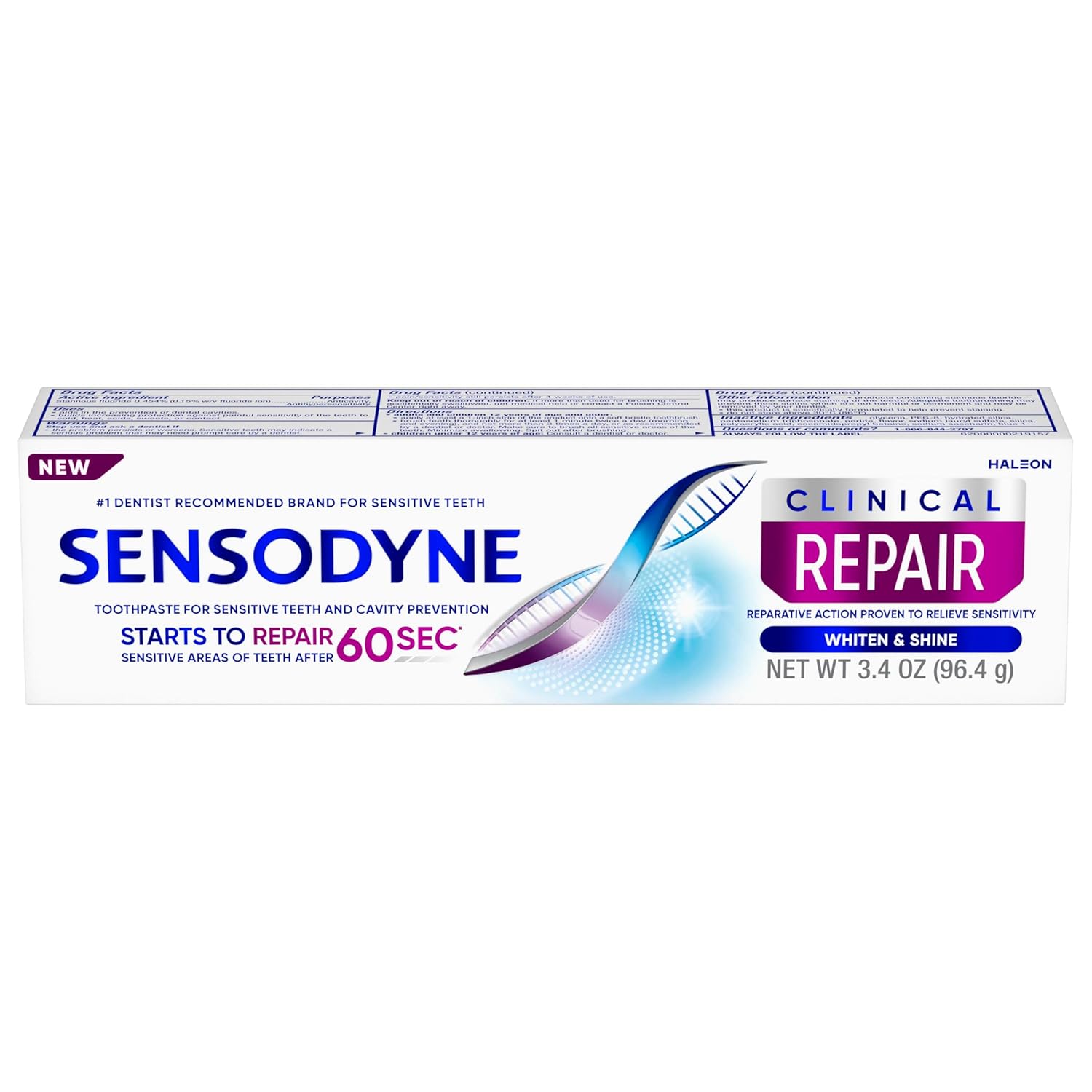 Sensodyne Clinical Repair Whiten & Shine – Clinical-Grade Sensitivity Relief for Productive Mornings