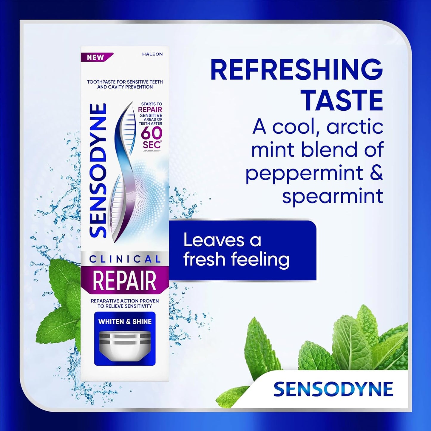 Sensodyne Clinical Repair Whiten & Shine – Clinical-Grade Sensitivity Relief for Productive Mornings