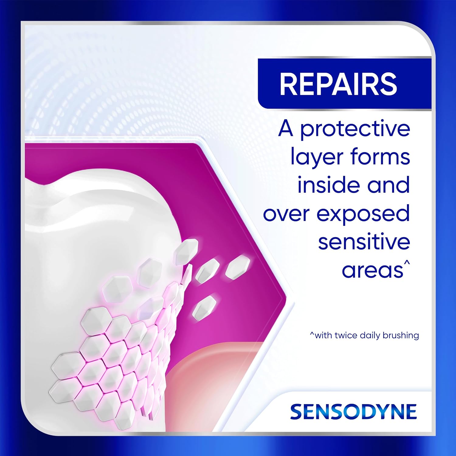 Sensodyne Clinical Repair Whiten & Shine Toothpaste – Refined Daily Indulgence for Stain-Prone Sensitive Smiles, 2.3 oz