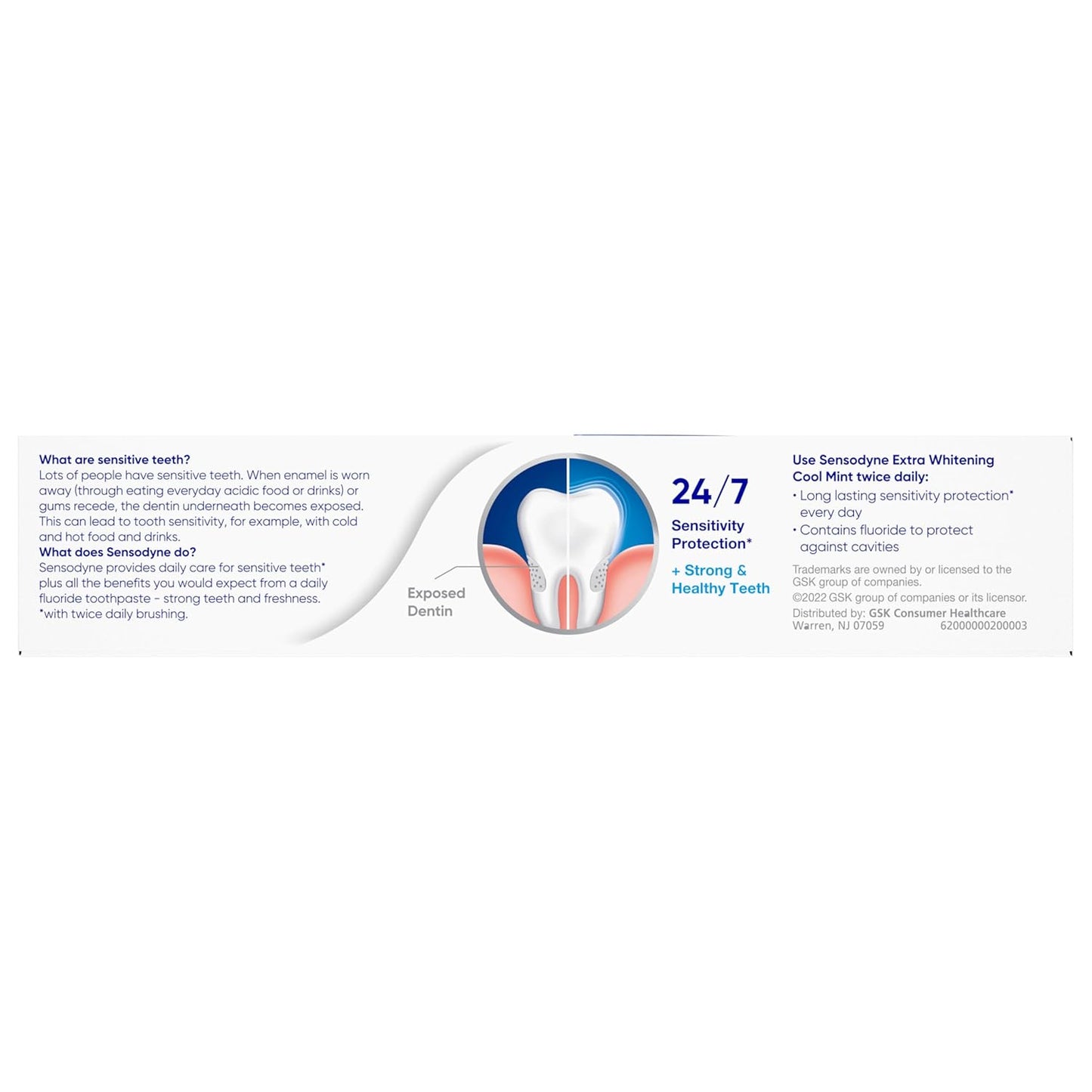 Sensodyne Essential Whitening – Stripped-Down Sensitivity Care for Intentional Homes, Cool Mint Bundle