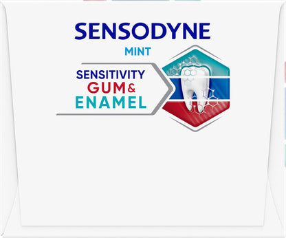Sensodyne Gum and Enamel Care Toothpaste – Self-Care Gift Basket Addition for Anyone on a Sensitive-Teeth Journey, 3.4 oz 3-Pack