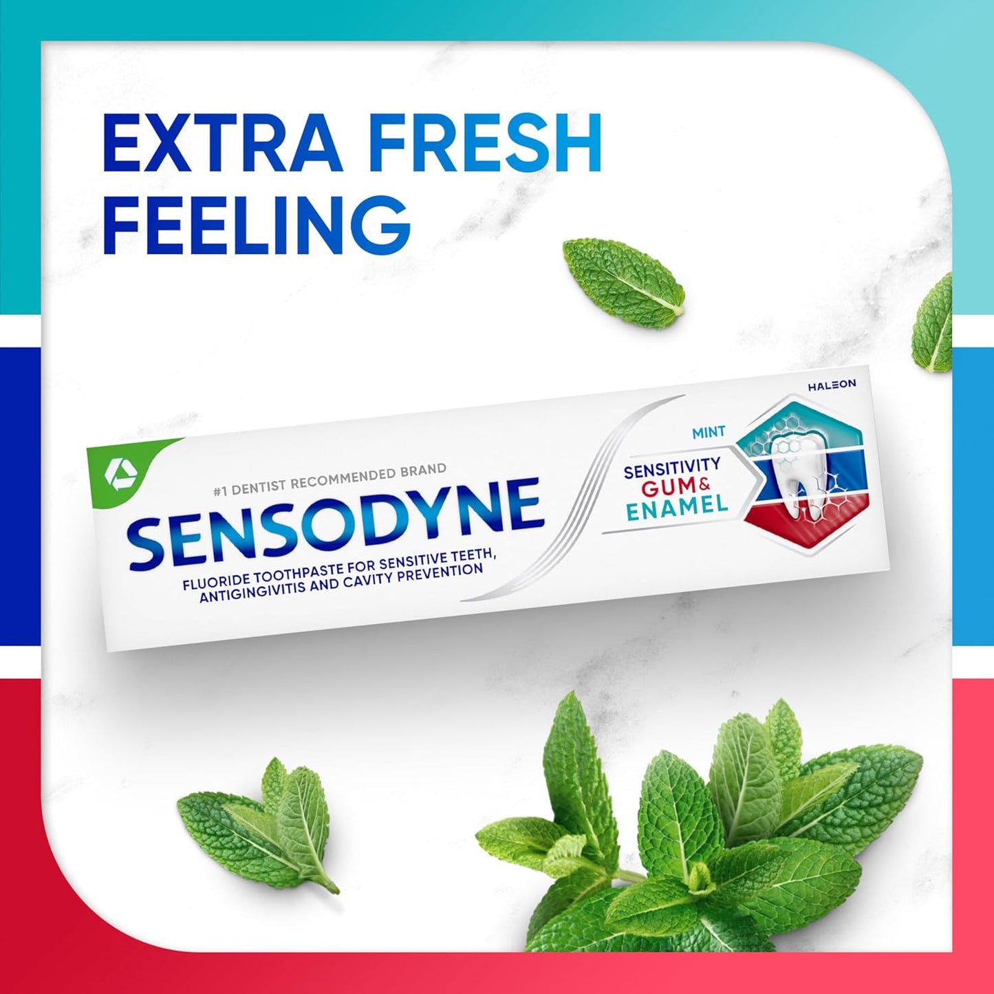 Sensodyne Gum and Enamel Care Toothpaste – Self-Care Gift Basket Addition for Anyone on a Sensitive-Teeth Journey, 3.4 oz 3-Pack