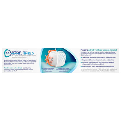 Sensodyne Pronamel Active Shield Whitening Toothpaste, Cool Mint – Birthday Gift for Mom Who Values Enamel Health, 3.4 oz (Pack of 3)