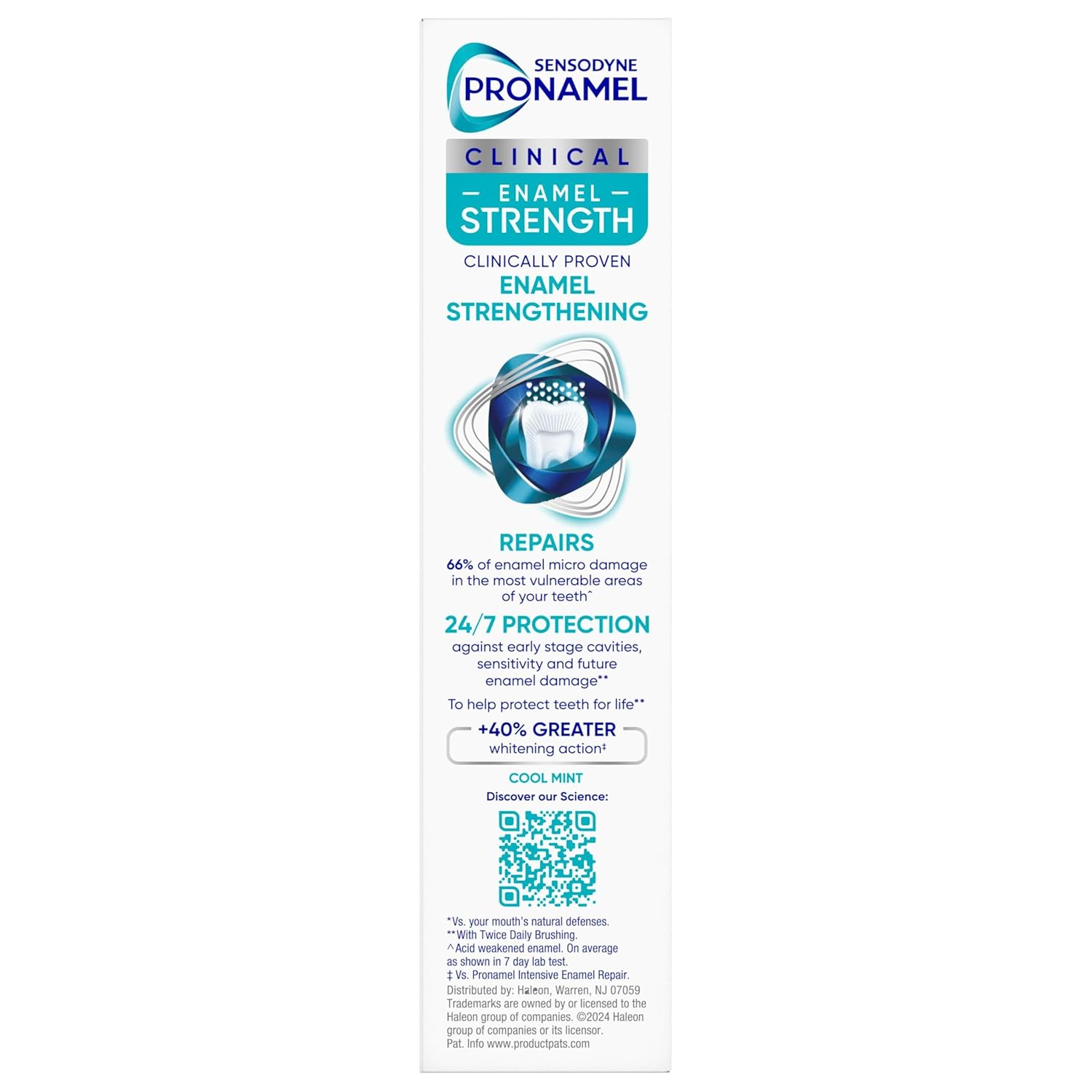 Sensodyne Pronamel Clinical Enamel Strength Toothpaste – Gentle Citrus Mint Formula Safe for Sensitive Adult Teeth 12+