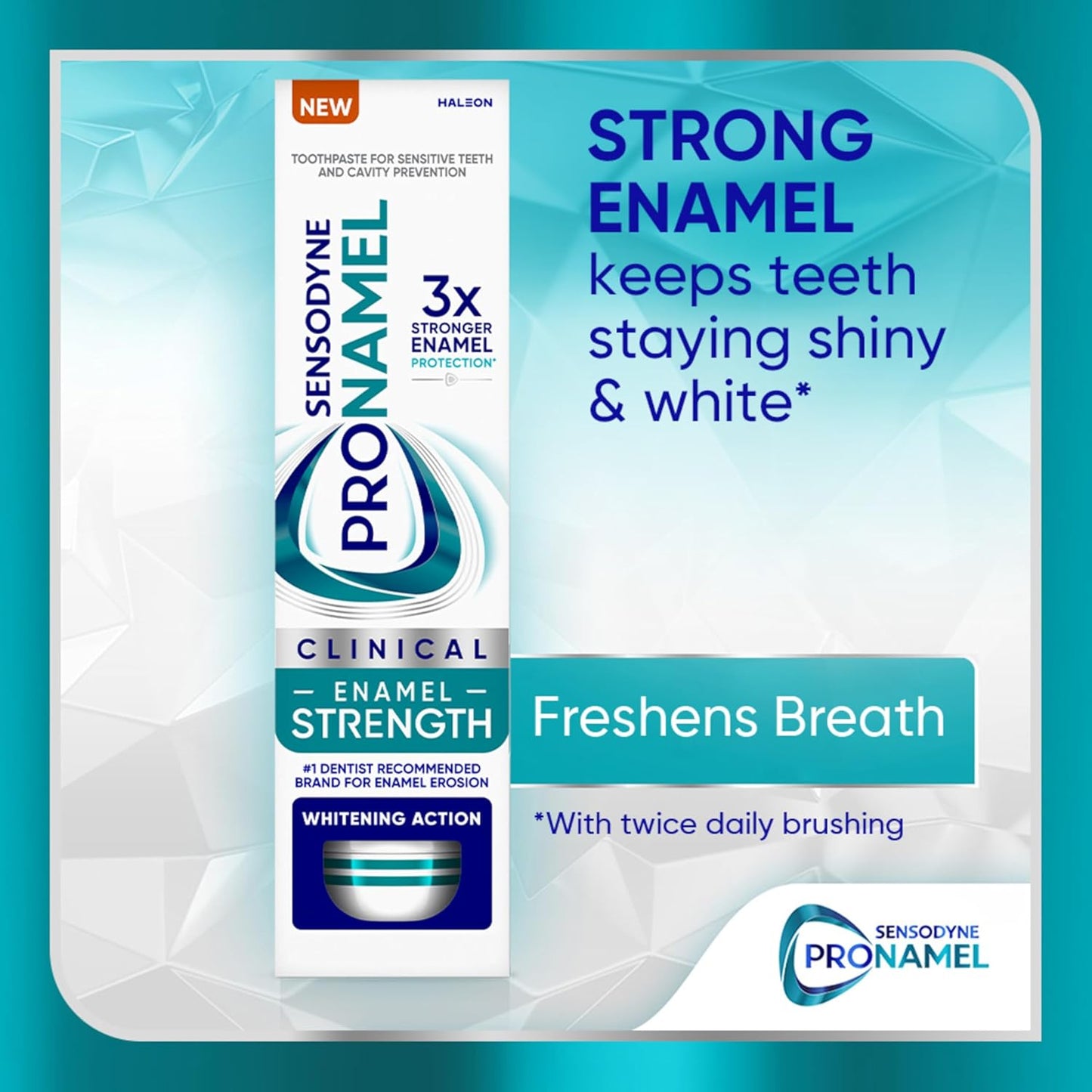 Sensodyne Pronamel Clinical Enamel Strength Toothpaste – Gentle Citrus Mint Formula Safe for Sensitive Adult Teeth 12+