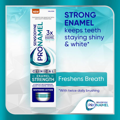 Sensodyne Pronamel Clinical Enamel Strength Toothpaste – Gentle Citrus Mint Formula Safe for Sensitive Adult Teeth 12+
