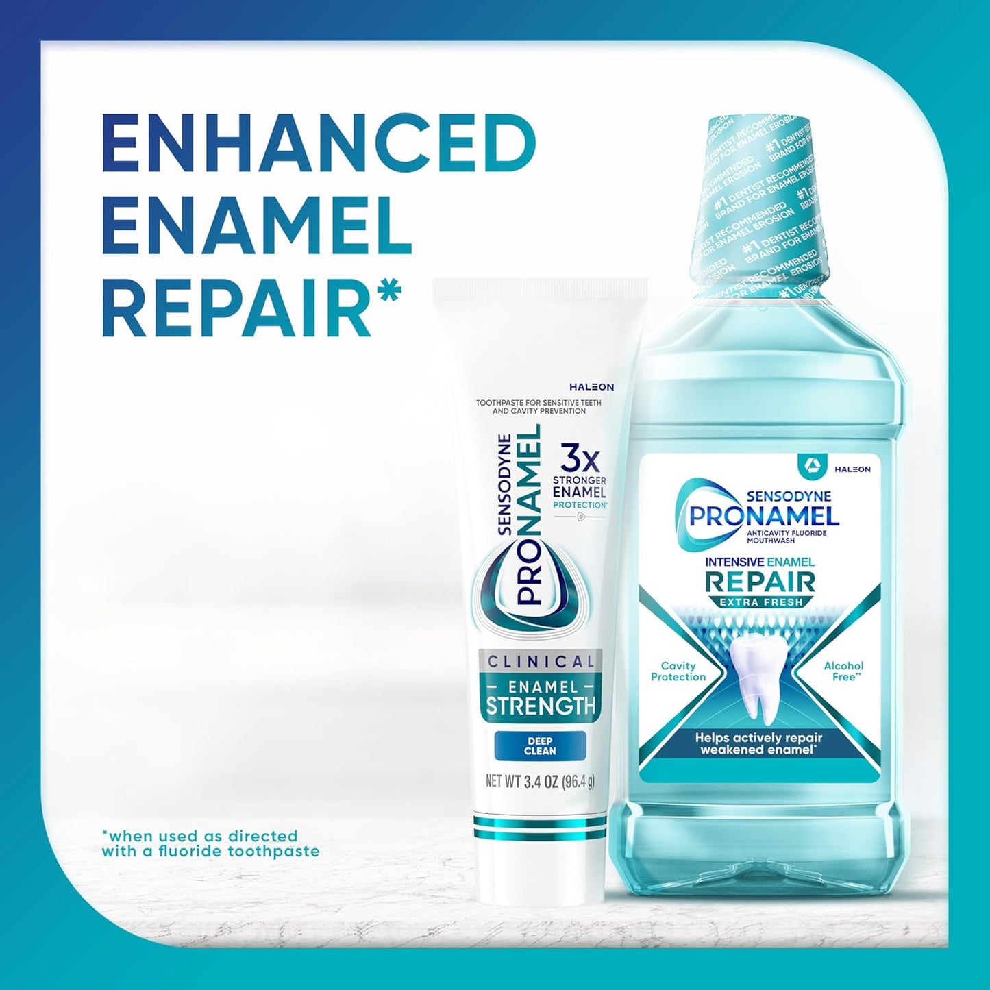 Sensodyne Pronamel Clinical Enamel Strength Toothpaste Luxury Pampering Gift, Deep Clean Fresh Mint for Housewarming and White Elephant Exchanges
