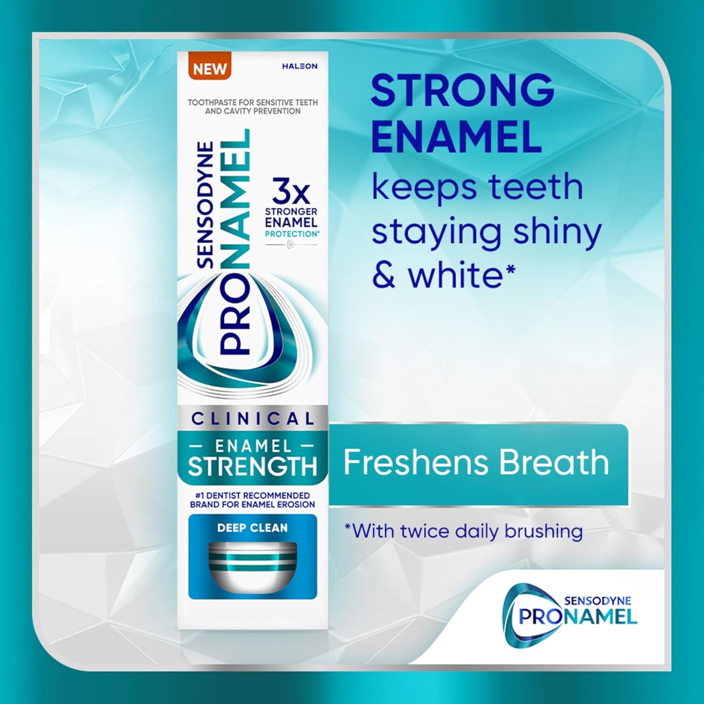 Sensodyne Pronamel Clinical Enamel Strength Toothpaste Luxury Pampering Gift, Deep Clean Fresh Mint for Housewarming and White Elephant Exchanges