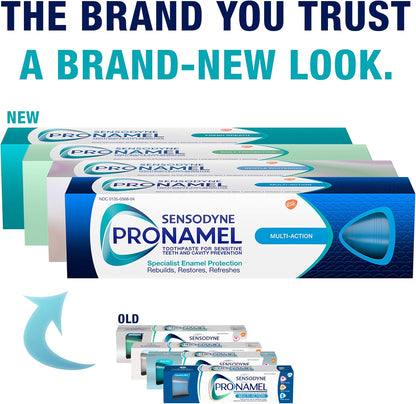 Sensodyne Pronamel Daily Protection Enamel Toothpaste for Sensitive Teeth - Mint Essence, 4 oz (Pack of 3) Dental Aftercare Gift Set Following a Cleaning or Whitening Visit