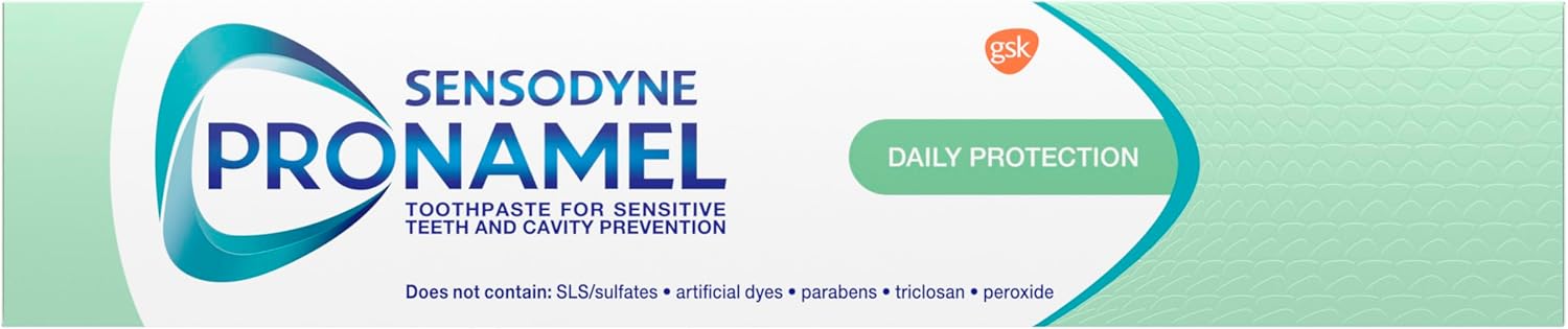 Sensodyne Pronamel Daily Protection Enamel Toothpaste for Sensitive Teeth - Mint Essence, 4 oz (Pack of 3) Dental Aftercare Gift Set Following a Cleaning or Whitening Visit