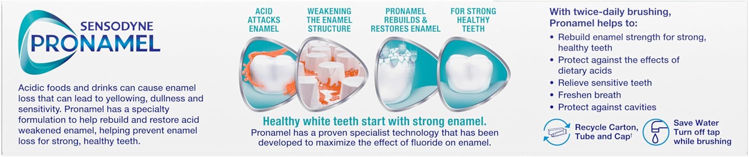 Sensodyne Pronamel Enamel-Guard Toothpaste – Acid Erosion Defense Safe for Daily Use Around Family