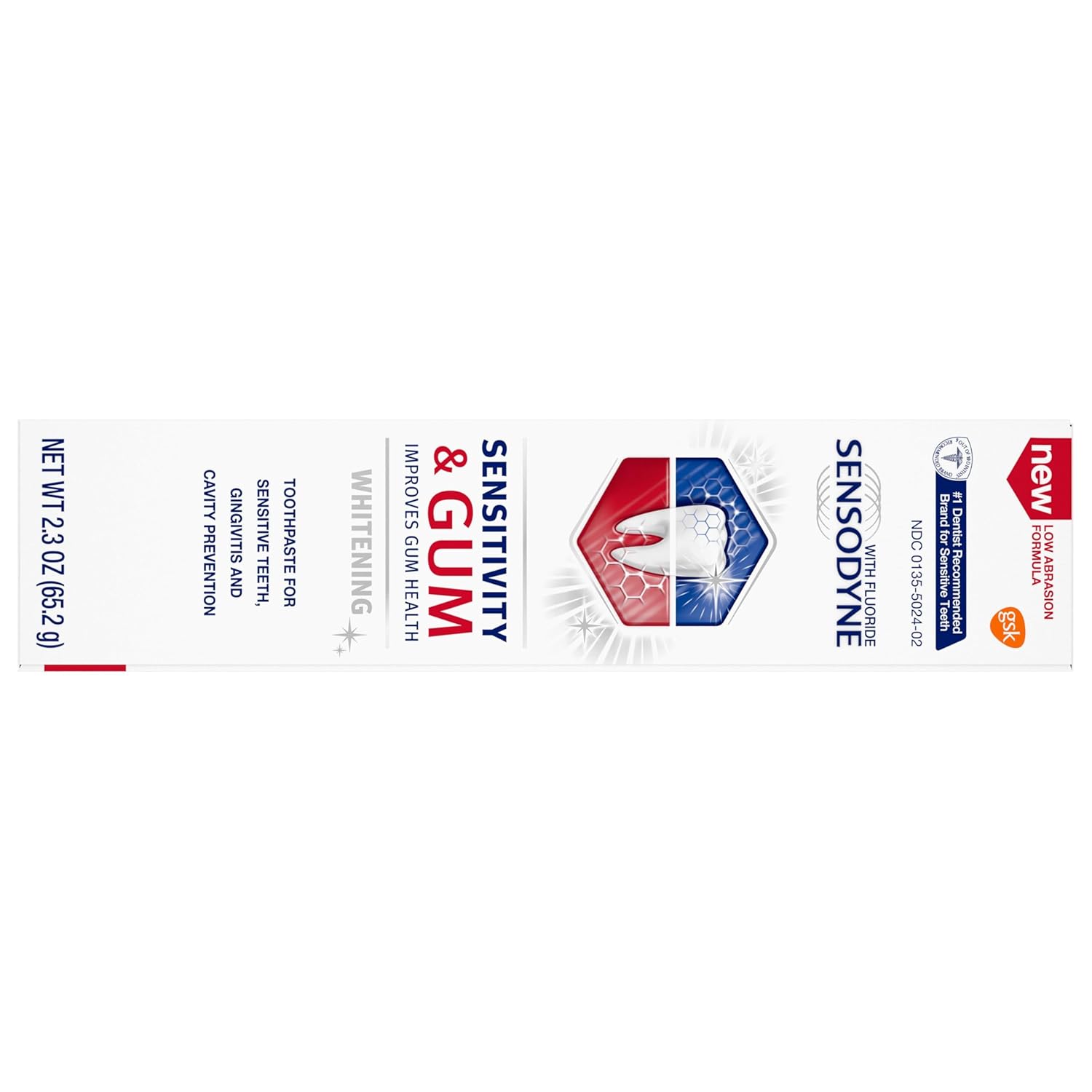 Sensodyne Sensitivity & Gum Toothpaste for Sensitive Teeth – Neutral, Intentional Oral Care for Less-Is-More Vanities, 2.3 oz (Pack of 2)