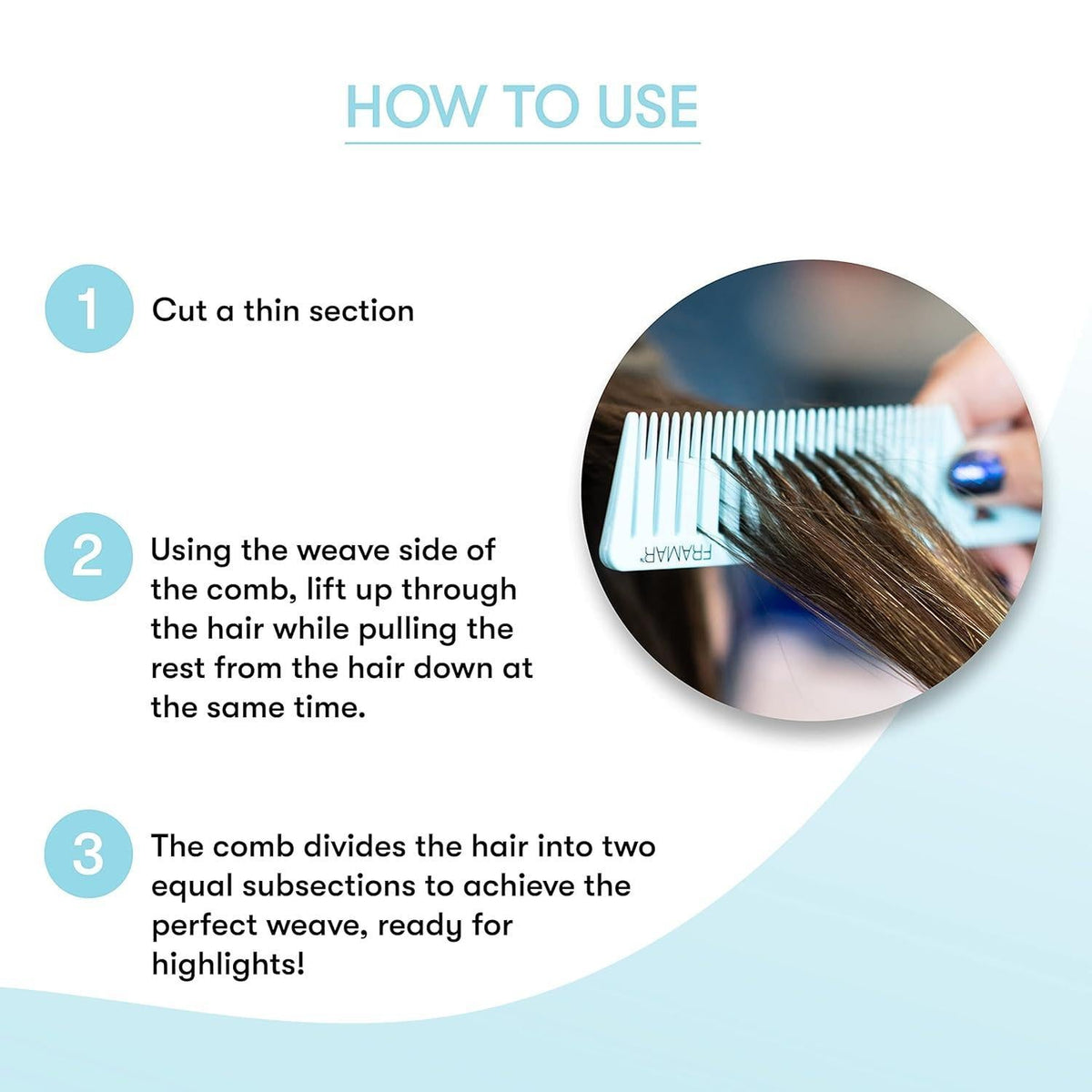FRAMAR Dreamweaver Foiling Combs – Holiday Gift for Cosmetology Students and Salon Pros