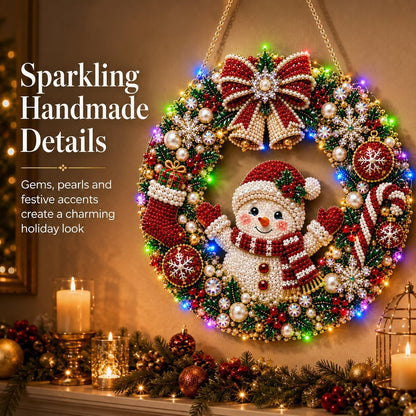 seven design choices: snowman bell, reindeer, cardinal snowman, tree, santa, winter snowman, and gnome