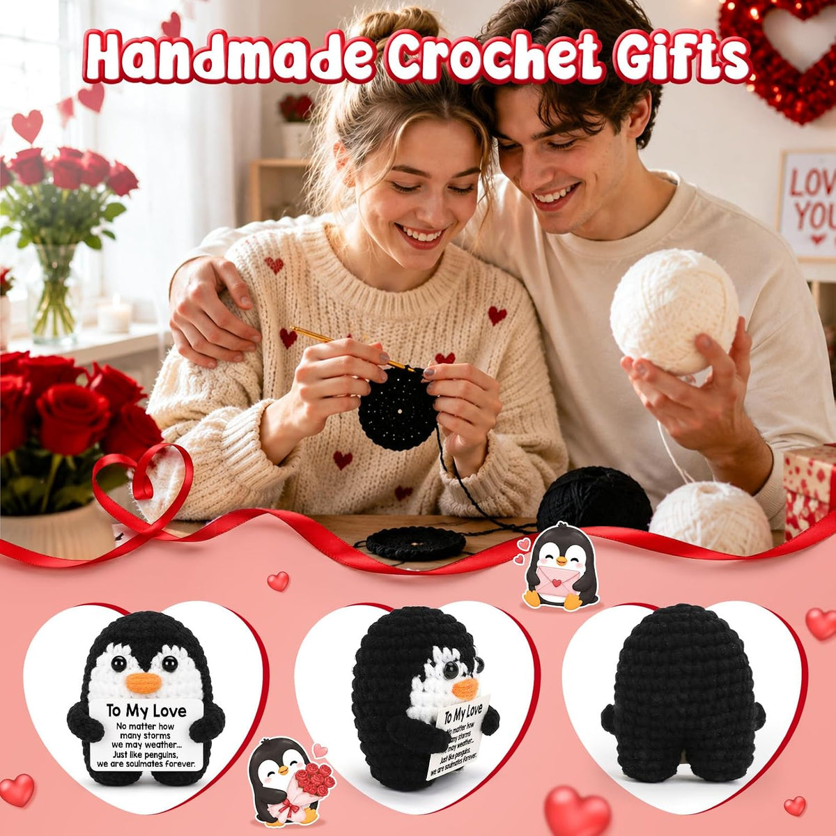 seven relational variants (dad, mom, to my love, to my husband, to my wife, awesome, when penguins)
