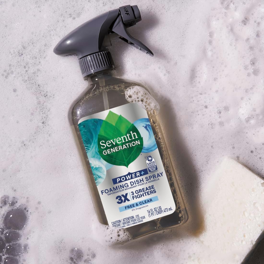 Seventh Generation Foaming Dish Spray — Time-Saving Foaming Formula for High-Turnover Home Kitchens