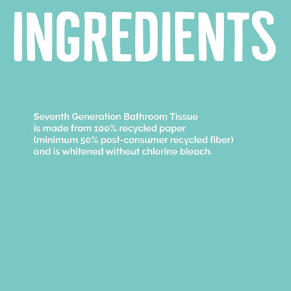 Seventh Generation Toilet Paper – Understated Eco Bath Tissue for Modern Apartment and Dorm Living, 24 Rolls