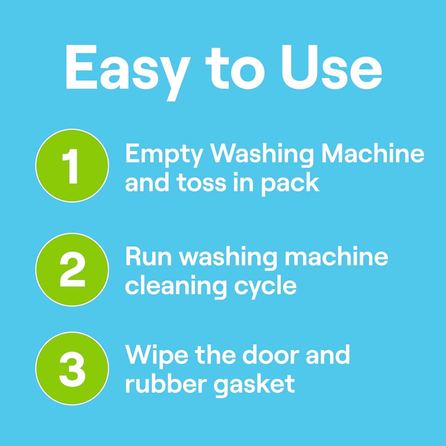 Seventh Generation Washing Machine Cleaner – Clutter Free Washer Maintenance, Single Dose Residue Remover for HE