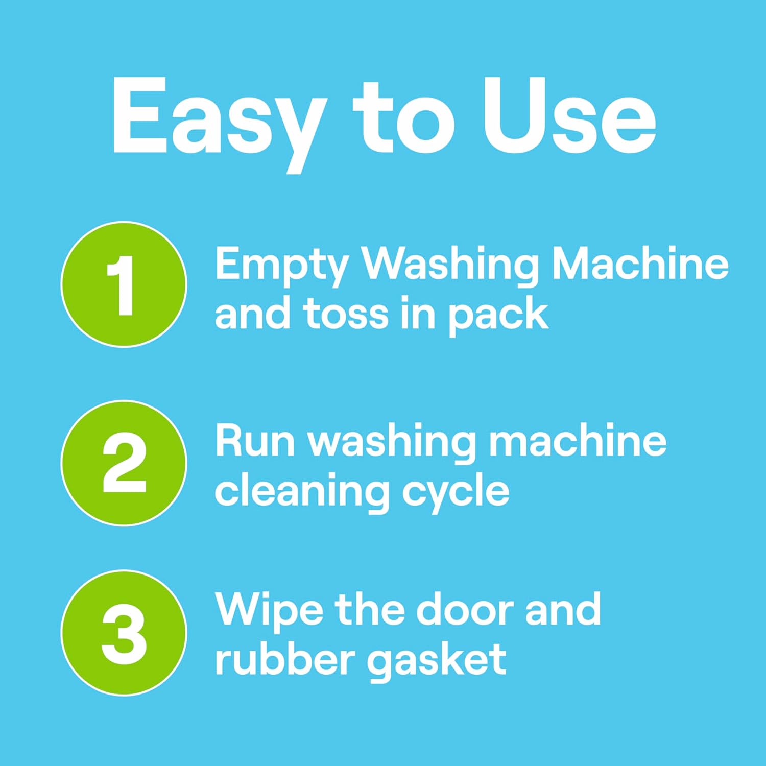 Seventh Generation Washing Machine Cleaner – Clutter Free Washer Maintenance, Single Dose Residue Remover for HE