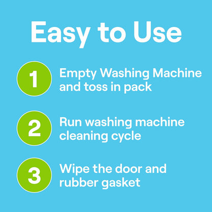 Seventh Generation Washing Machine Cleaner – Clutter Free Washer Maintenance, Single Dose Residue Remover for HE