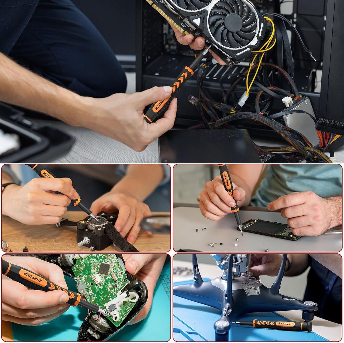 SHARDEN Magnetic Driver Kit in Compact Case – Less-Is-More Toolset for Intentional Home Benches